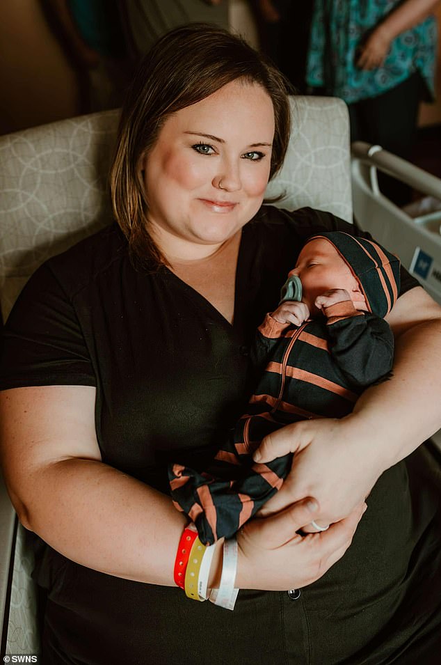 A new mom has revealed she almost died after giving birth when she developed a flesh-eating bug in her C-section incision