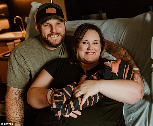 Doctors warned husband Andrew, 32, that she was 'unlikely to survive' but she defied the odds, waking up three days later