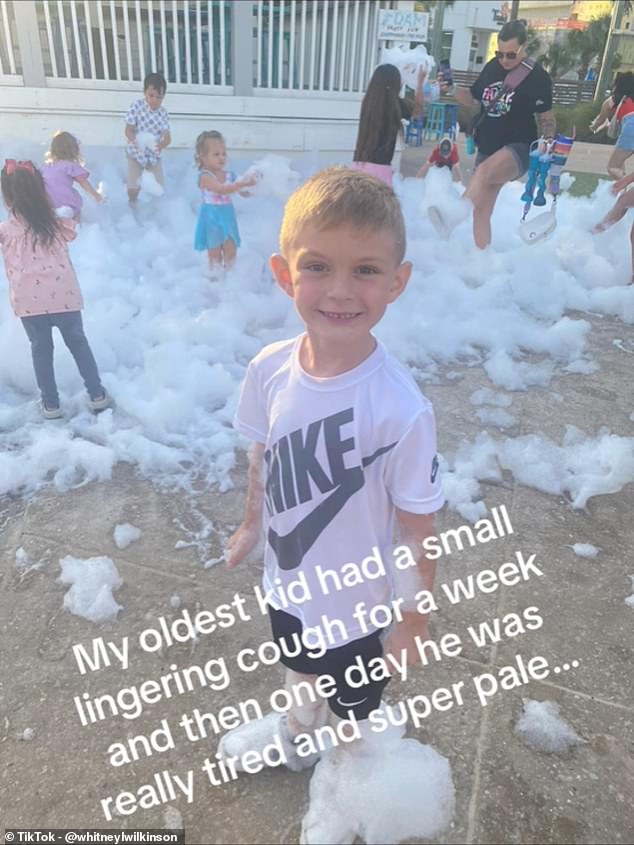 Mother-of-three Whitney Wilkinson said she took her son to urgent care after he had a lingering cough