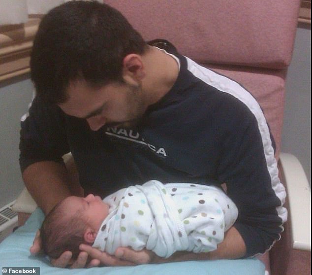 Brady is held by his father Jon soon after his birth. Brady became sick in January 2013 and was hospitalized. About a week after going to the hospital, his heart stopped and doctors could not save him