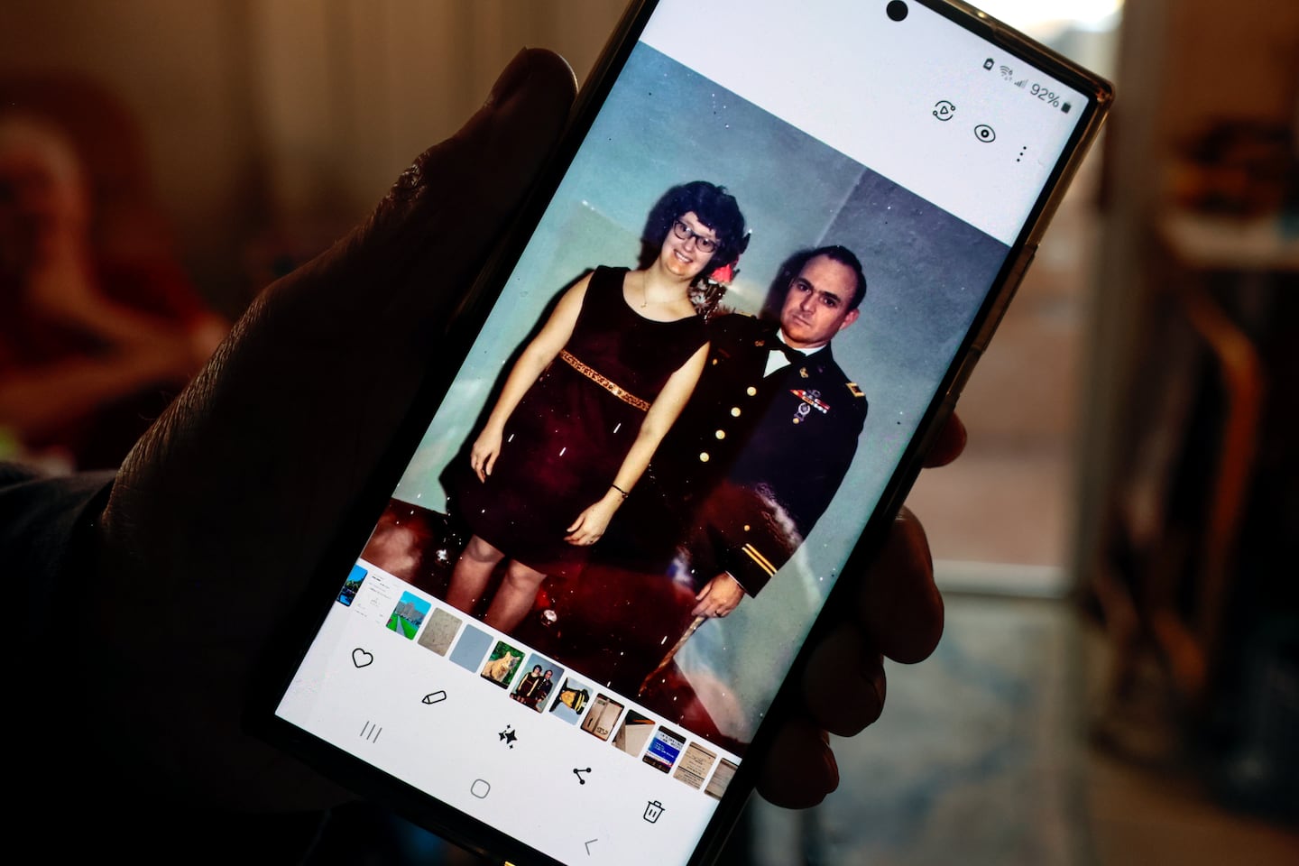 David and Diana Hosford’s wedding photo. The retired Army veteran, who was awarded the Bronze Star for his service in Vietnam, was diagnosed with mild cognitive impairment and his neurologist wants him to take a driving test.
