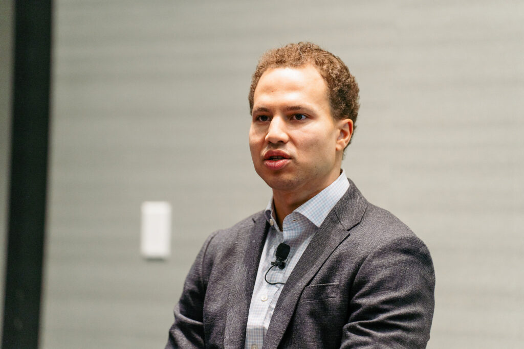 Christian Chauvet, partner at Lee Equity, speaks at BHB's INVEST event