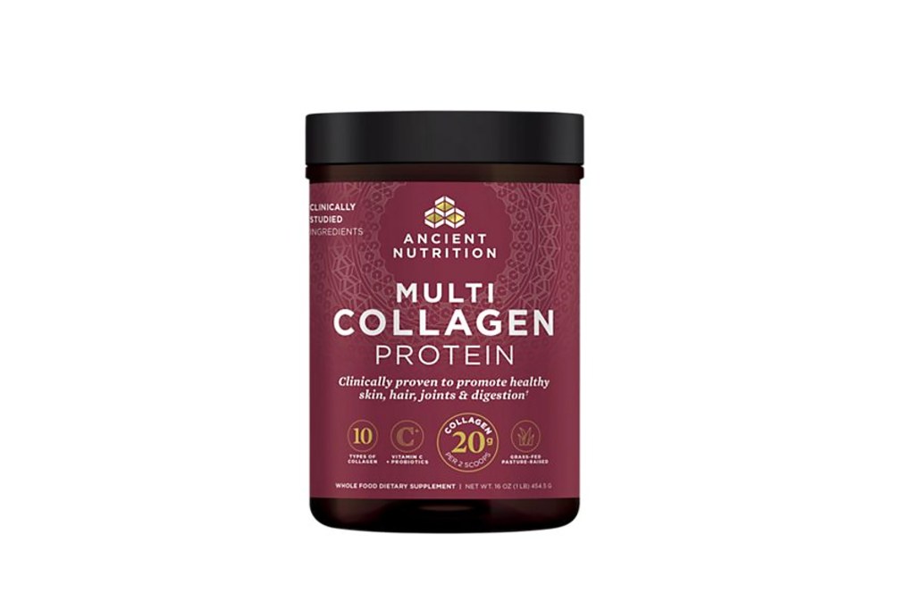A bottle of collagen protein