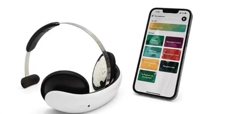 The device connects to an app which controls the electrical currents