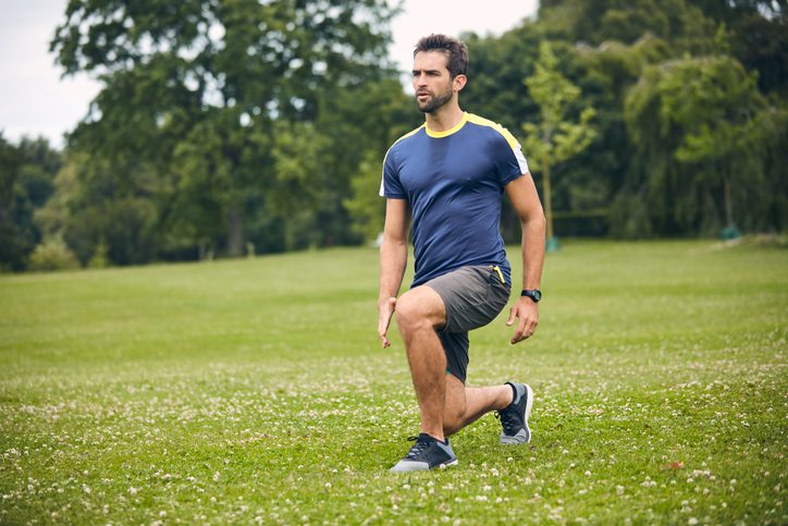 man doing a lunge
