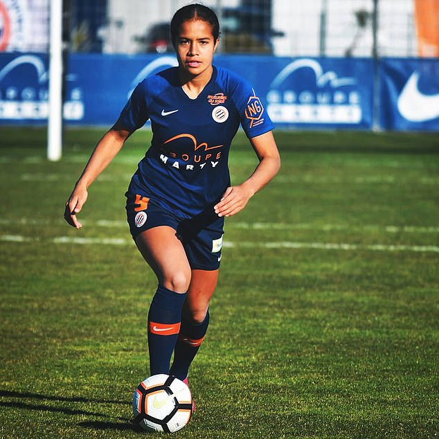 Fowler is pictured while playing for French team Montpellier HSC. It was during that stint that she was left 'pleading for anyone up above who would listen to please just take me'