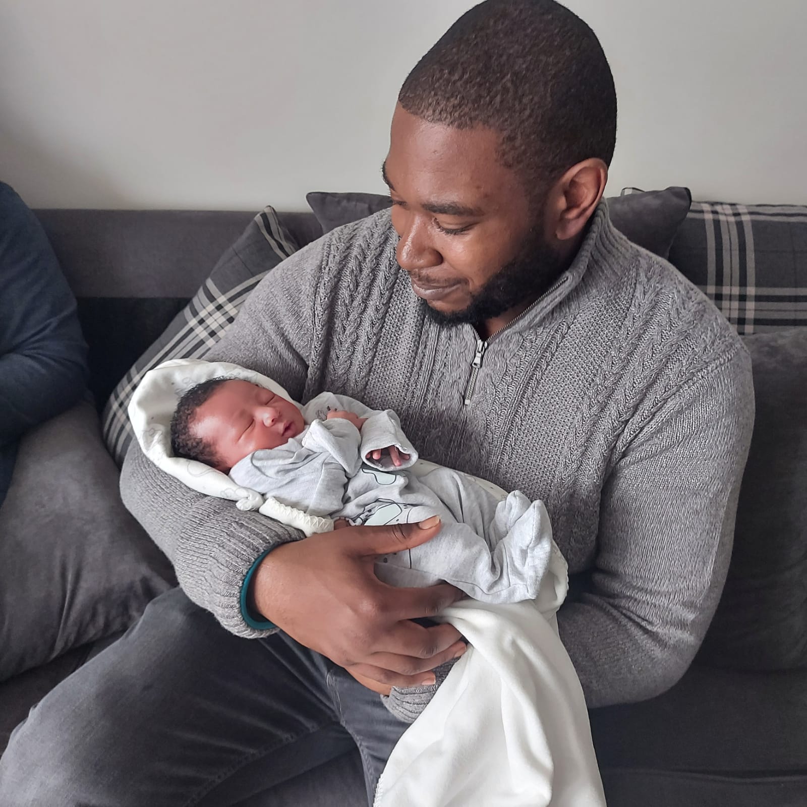 Adrian Francis with his nephew