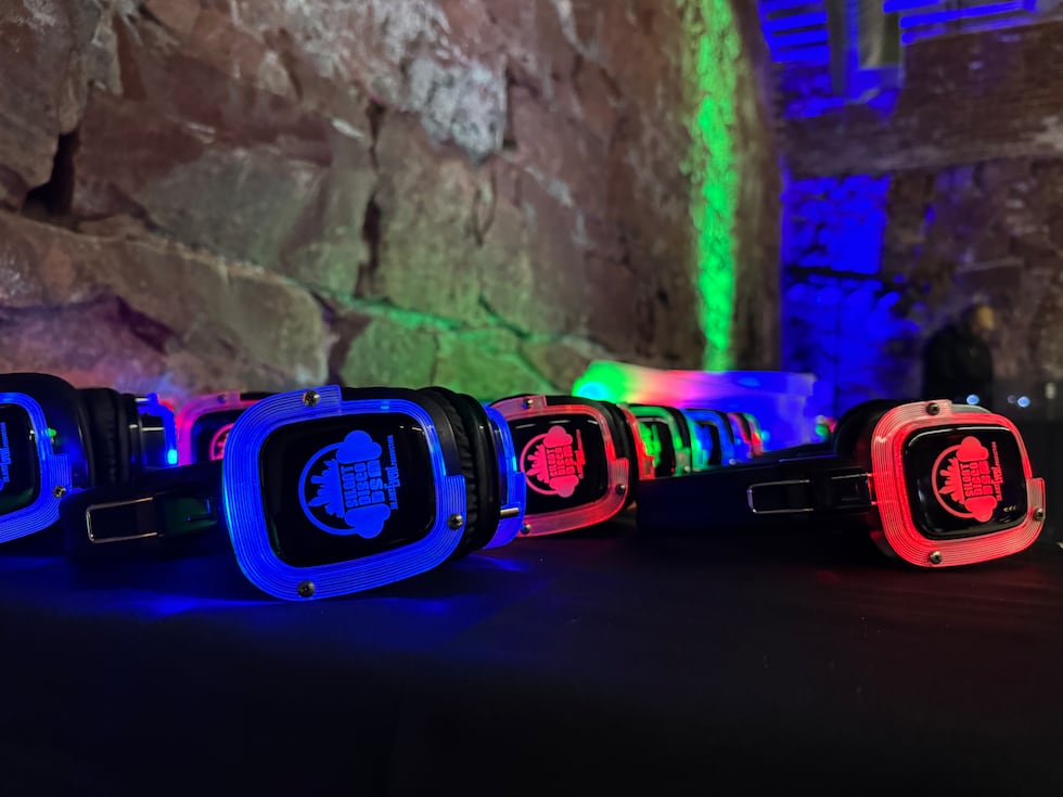 Headphones at Rosecrance Jackson Center's Silent Disco.