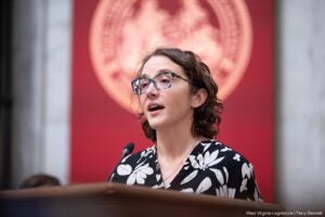 Kari speaking at the WV Legislature