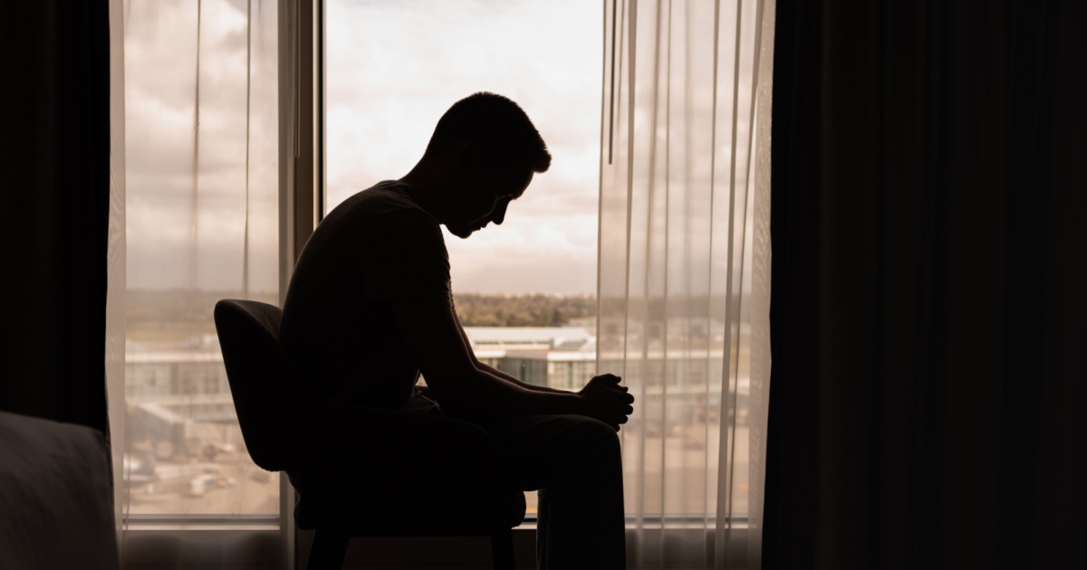 Surge Of Psychiatric Admissions Coming From People Whose Mental Health Is Being Negatively Affected By Artificial Intelligence Man with depression