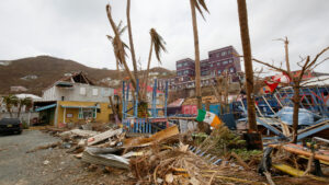 Damage caused by Hurricane Irma in Road Town, the capital of the British Virgin Islands. (UK Department for International Development, CC BY 2.0, via Wikimedia Commons)