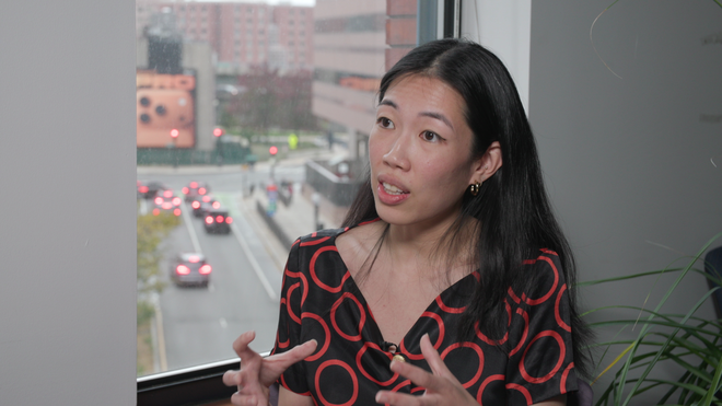 Dr. Cheryl Foo speaks during an interview about her research showing a link between legalization and youth psychiatric emergencies in Massachusetts. Dr. Cheryl Foo speaks during an interview about her research showing a link between legalization and youth psychiatric emergencies in Massachusetts.