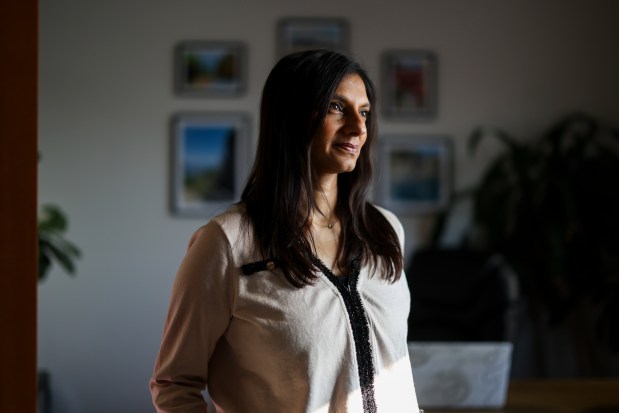 Psychologist Monika Sharma decided to go into practice on her own and no longer accepts private insurance. Sharma is in her office in Lincoln Park on Dec. 4, 2025. (Eileen T. Meslar/Chicago Tribune)