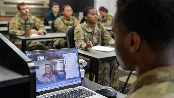 Cadets in AI training.
