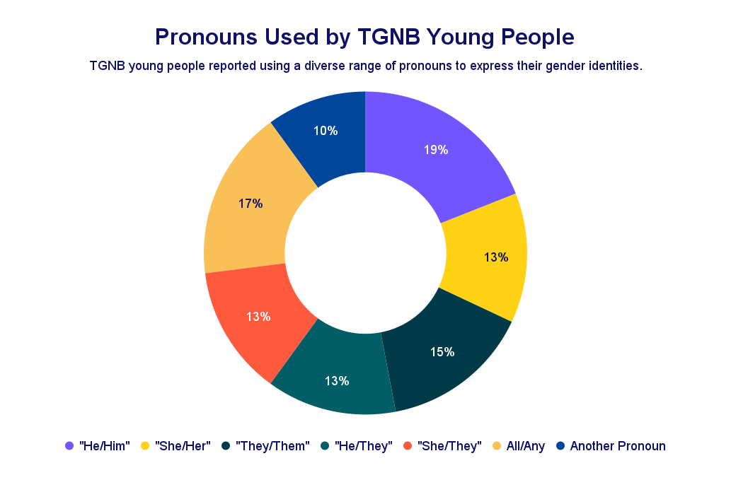 Pronouns Used by TGNB Young People chart