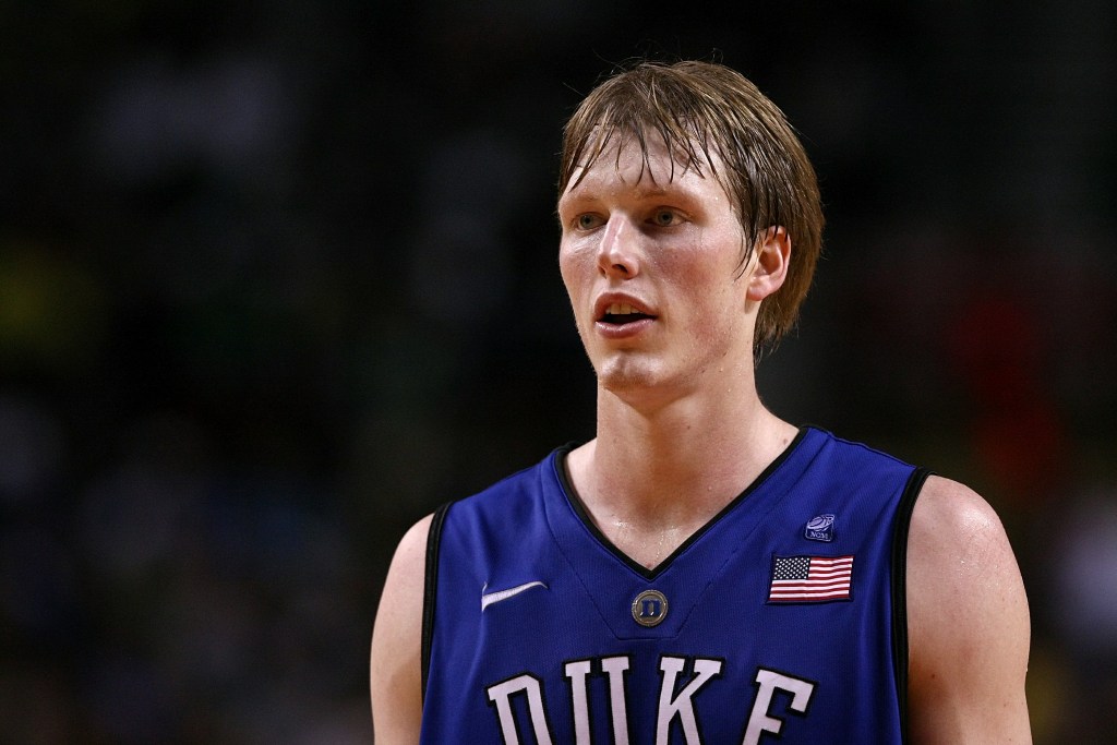 Kyle Singler in a Duke Blue Devils basketball uniform.