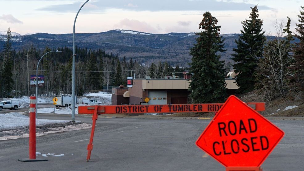 Tumbler RIdge Secondary School is shown in Tumbler Ridge, B.C. on Wednesday, Feb. 11, 2026. (Jesse Boily/The Canadian Press via AP)