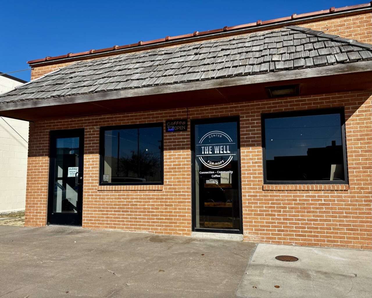 The front entrance of The Well - Center for Hope in WaKeeney. Photo by Tony Guerrero/Hays Post