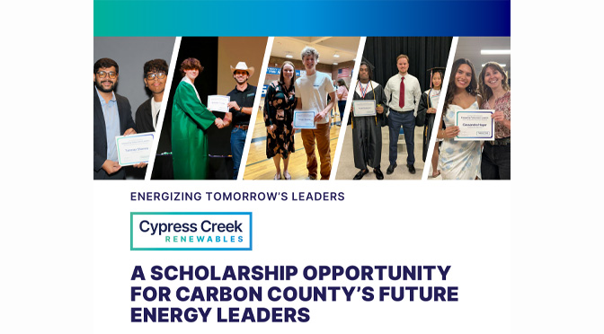 Carbon County Chosen for Cypress Creek Renewables’ Scholarship Program