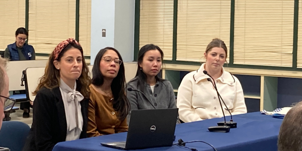 From left, Allison Whitman, Maribel Nierenberg, and clinicians Taylor Hom and Maggie Keehn, all from Essential School Solutions - Photo Linda Conner Lambeck