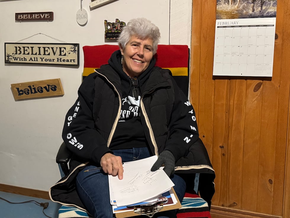 Michel Melvin of Wounded Knee, S.D., is shown in the office at Red Horse Healing in Rapid...