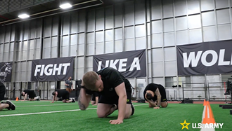 Link to Video: Military personnel working out