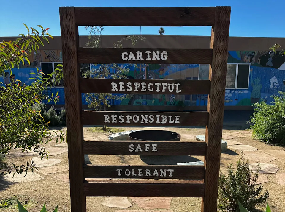 A sign in the courtyard of the Multicultural Learning Center (Conor P. Williams)