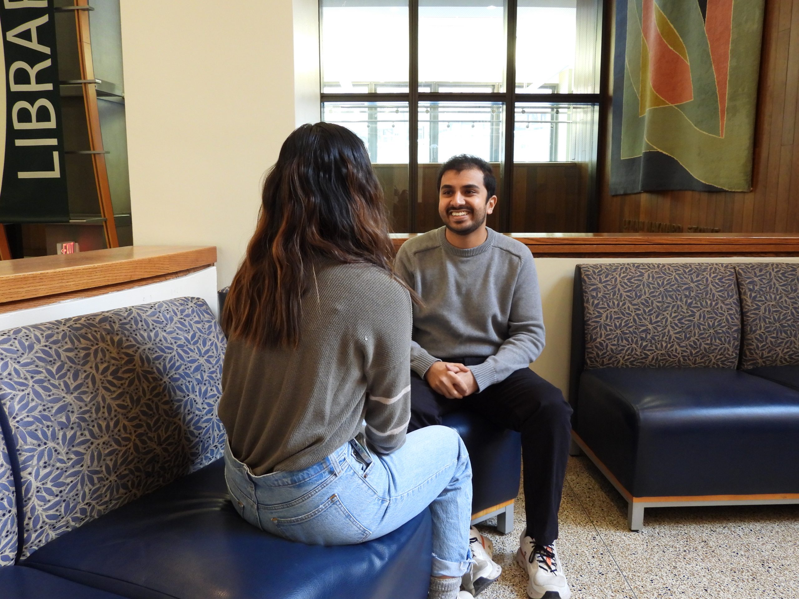 Parth Patel, SOM Class of 2026, with classmate.