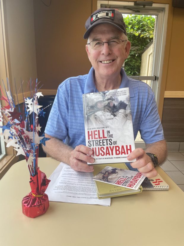 Retired Marine David Kelly, author of "Hell in the Streets of Husaybah," "First Fights in Falluja," and "Eight-Wheeled Warriors and Grunts," will be among the featured authors at the upcoming Veteran Authors and Memoir Keepers event on Saturday, March 28 at Delaware County Community College. (PEG DEGRASSA/ DAILY TIMES)