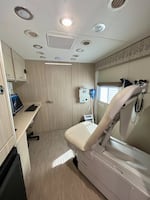 A medical exam room in La Clinica's new mobile health center.