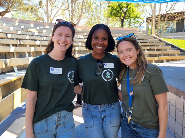 Riley Pratt, Kiara Grant and Miranda Katz helped organize La Jolla Country Day School's third annual Middle School Mental Health Awareness Day on March 20. (La Jolla Country Day School)