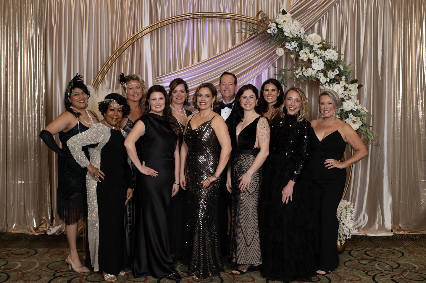 The 2026 Riverside Heart Ball Committee, whose leadership and support helped bring this year’s event to life, is pictured at the annual gala. Pictured are (back row, left to right) Jennifer Bustos, Gina Cordes, Annie Mitchell, Matt McBurnie, Riverside Vice President of Public Relations and Communication, and Anya Baron; (front row, left to right) Dr. Linda Mitchell, Jamie Freedlund, Nicole Gavin, 2026 Heart Ball Chair, Nicole Burgess, and Sarah Hemenover.