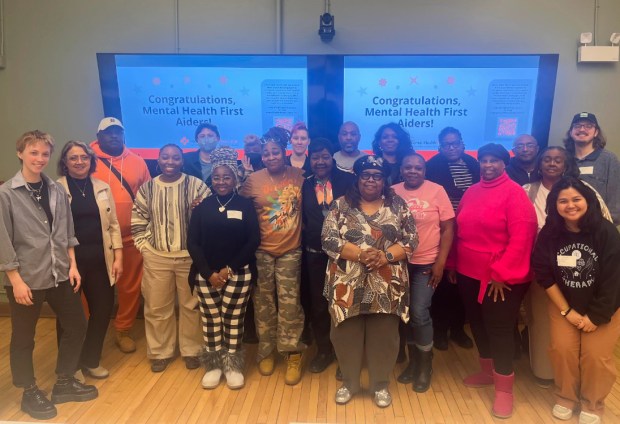 Austin Coming Together coalition and Rincon Family Services teamed up to offer Mental Health First Aid training course for staff and partners, including Oak Park-River Forest Community Foundation grant recipients BUILD Chicago. (Austin Coming Together)