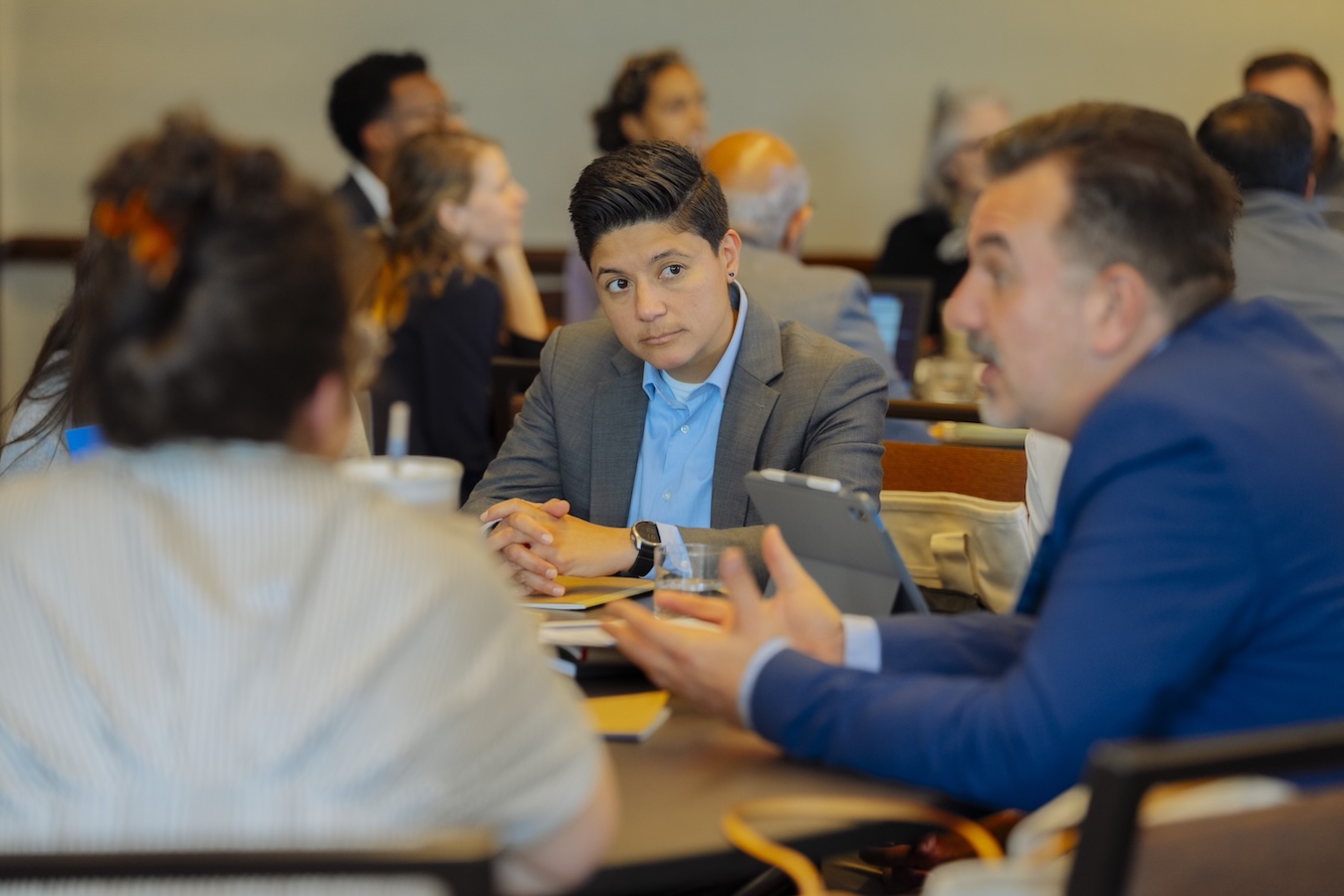 Hope Connects Us-participants talking around a table
