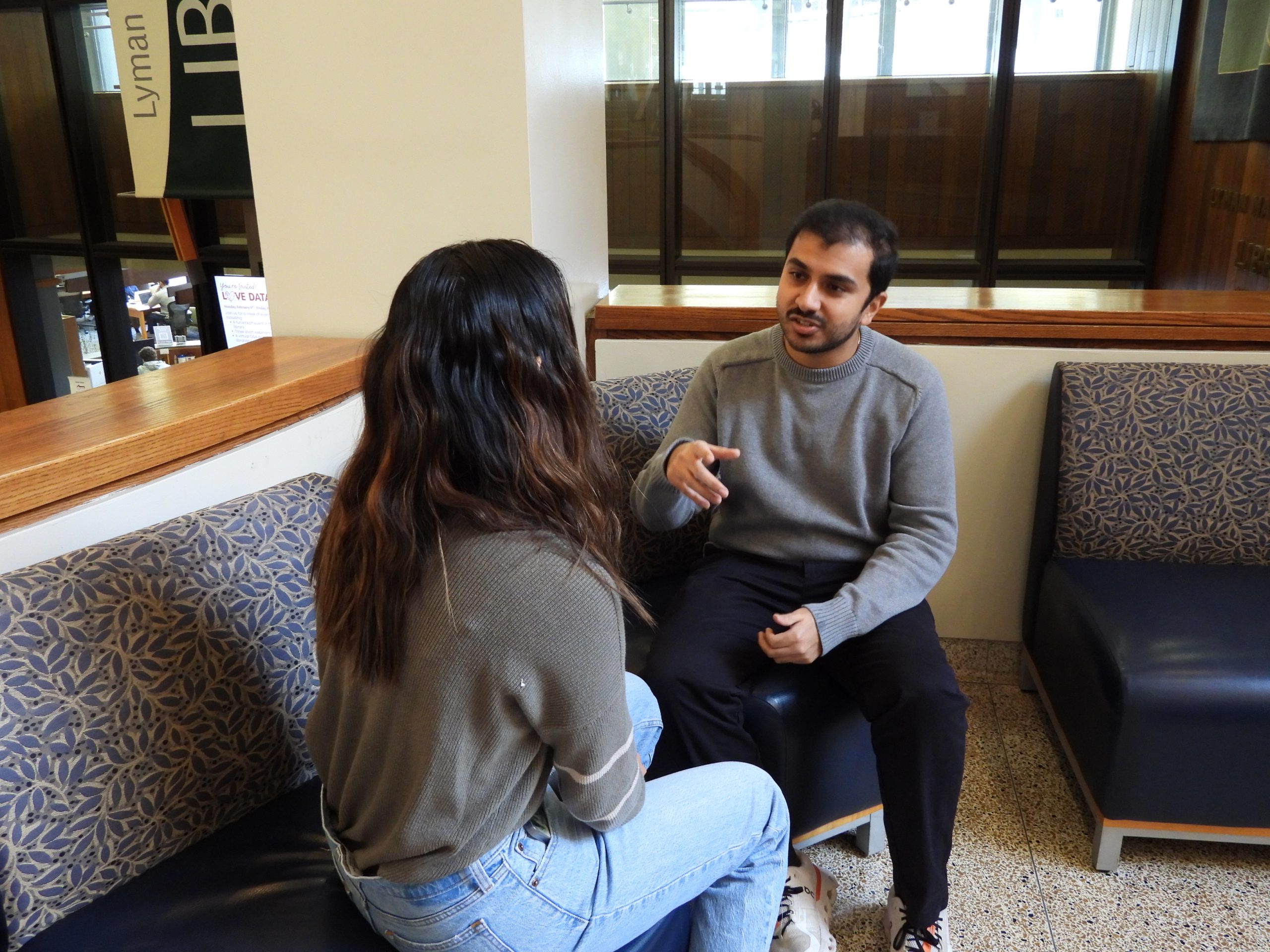 Parth Patel, SOM Class of 2026 with classmate.