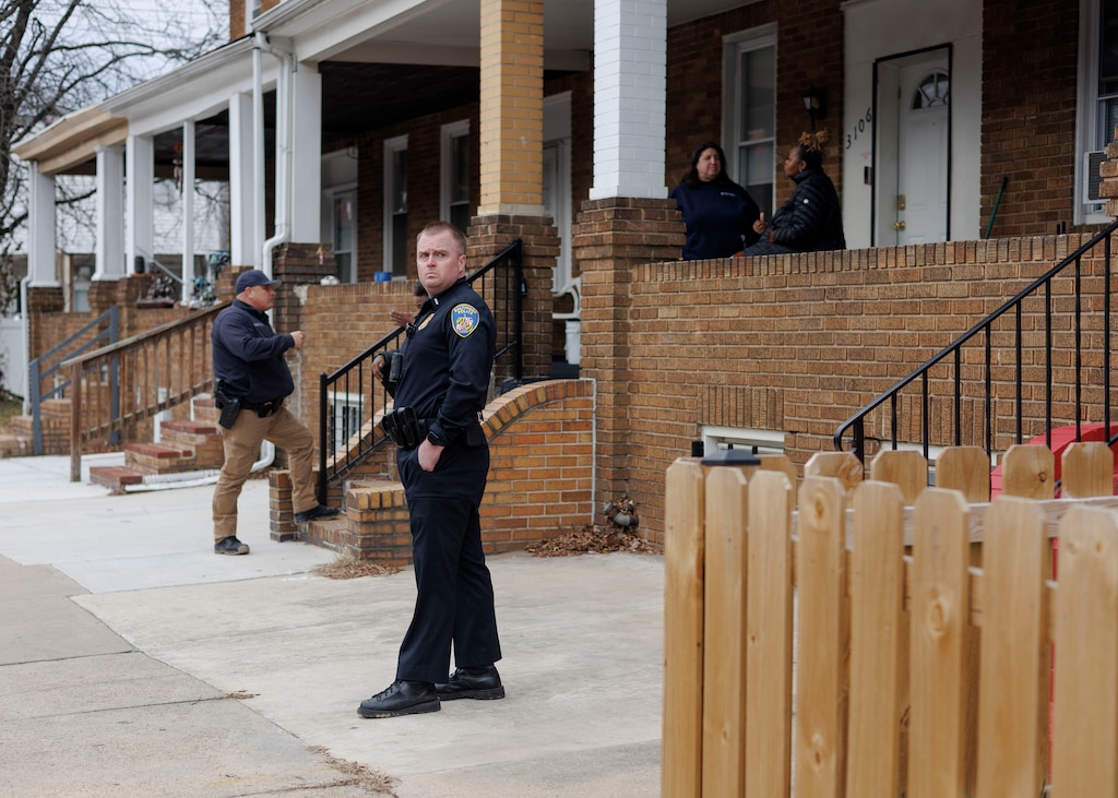 The Baltimore Police Crisis Response Team handles a call on the east side.