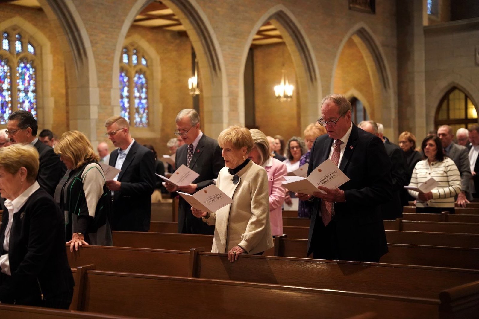 Catholic health care workers attend the annual Rose Mass at Sacred Heart Major Seminary on March 15, where the Church recognizes the work of the faithful involved in health care professions.