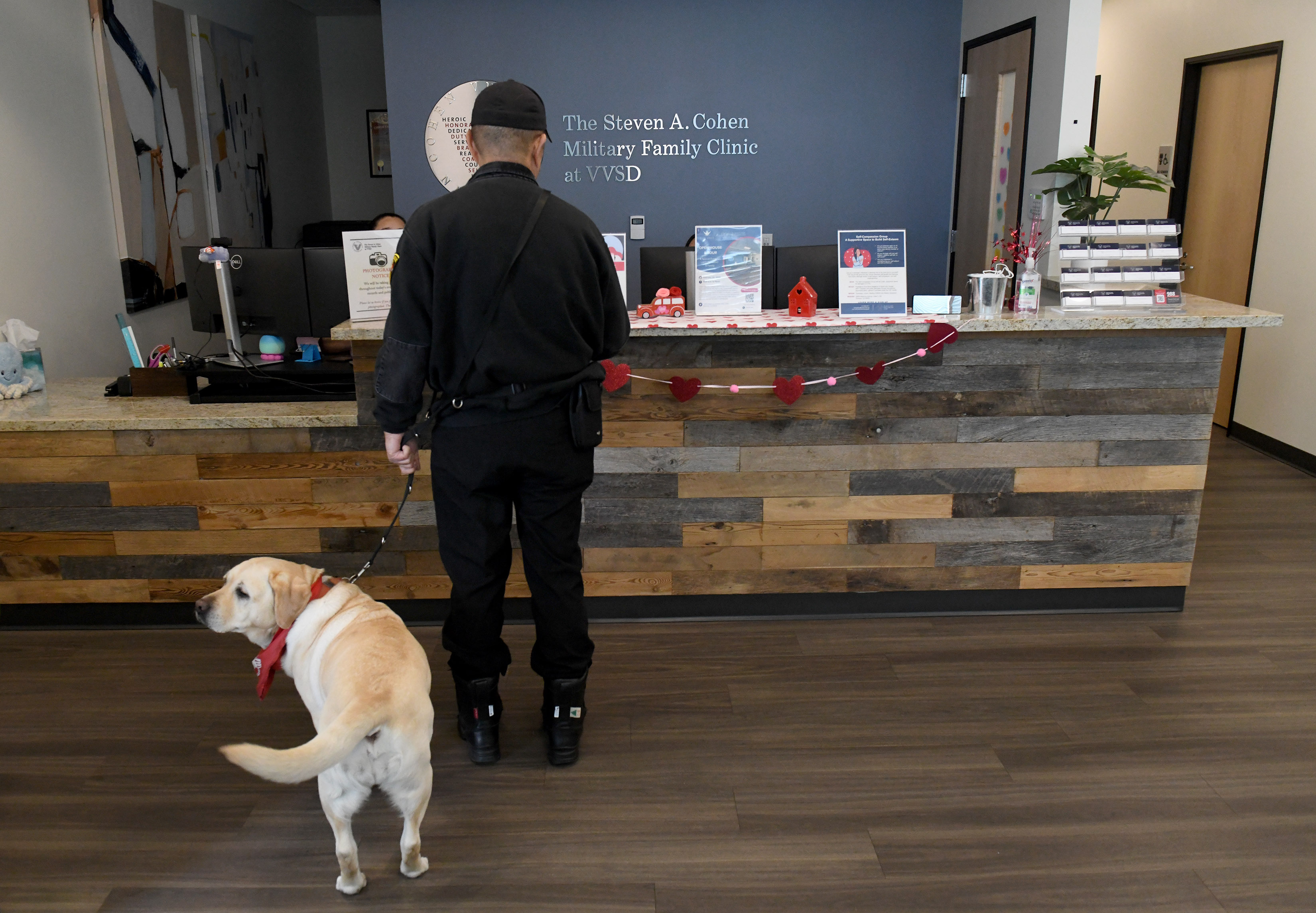 Robert Takeshita and Willow, members of the LAFD Peer Support...