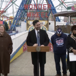 Mayor Zohran Mamdani announces the new Coney Island BID. Photo: NYC Mayor’s Office
