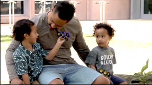 father with toddler sons