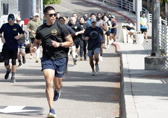 Link to Video: U.S. Navy Command Master Chief Adolfo Gonzalez running a marathon