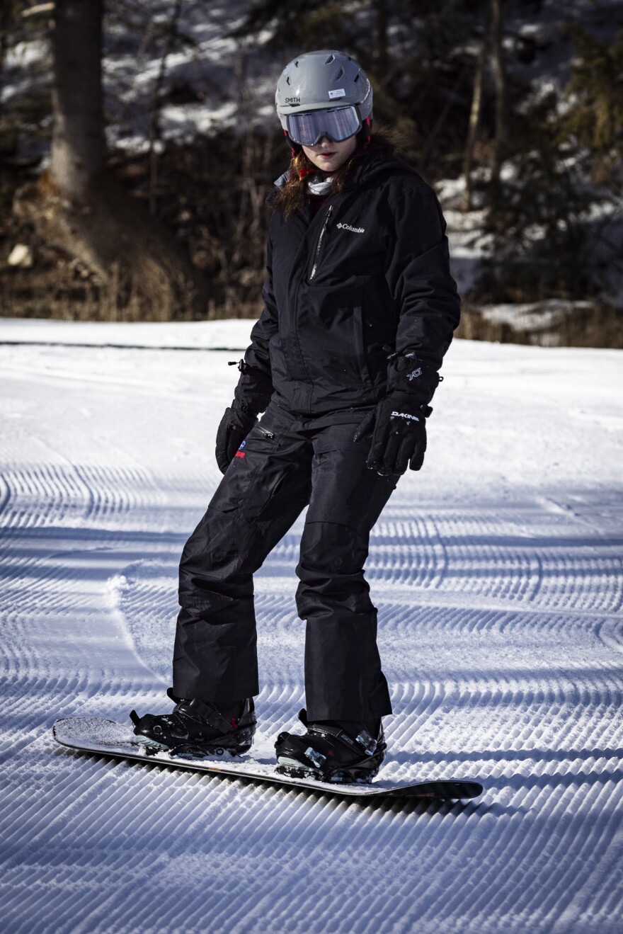 Stella Vincent finds her groove at the Sun Valley Resort’s bunny hill. 