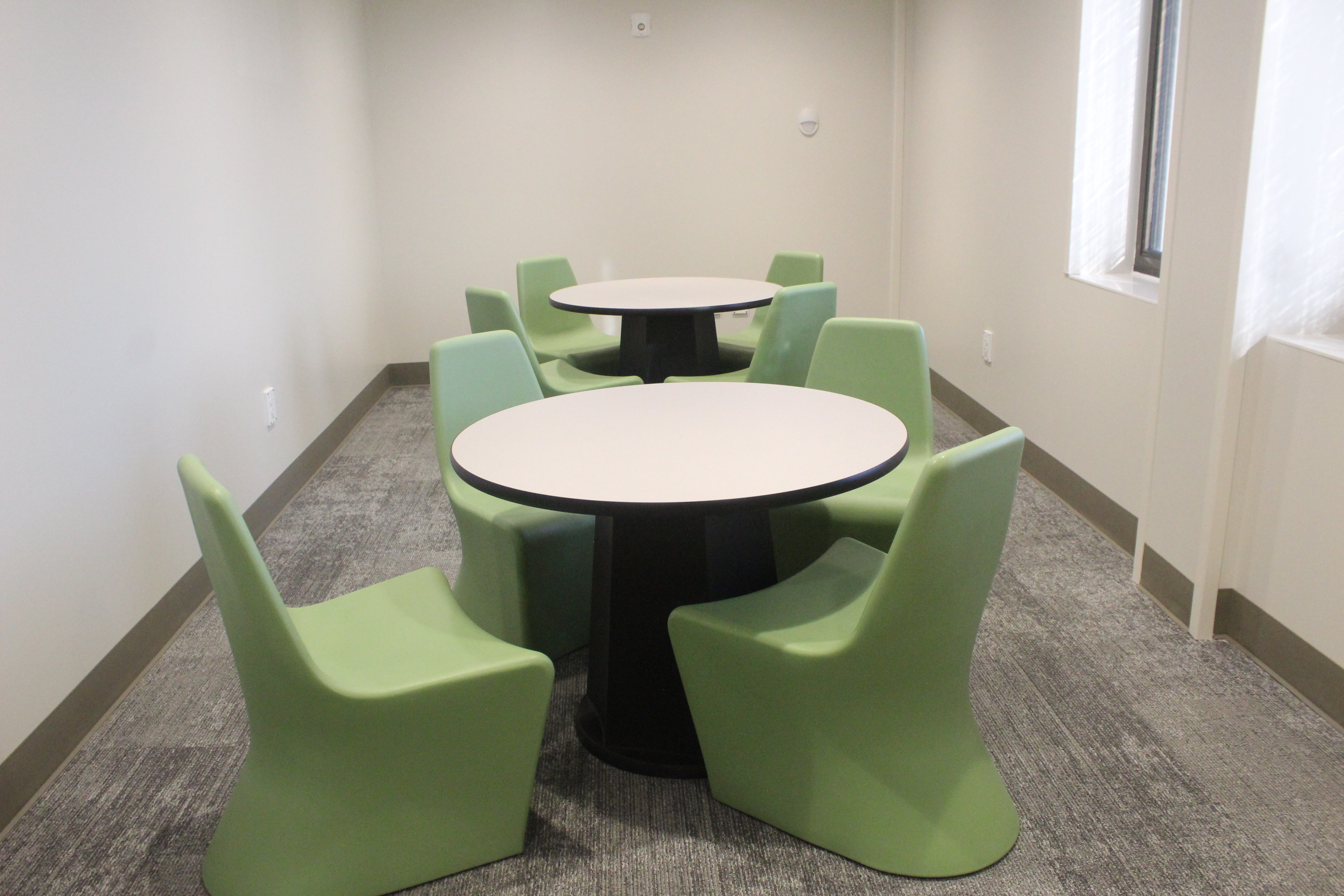 Crisis Intervention Center group therapy room. Patients will have group therapy once a day. The center will also be staffed with nurses, behavioral health technicians and case workers. Photo by Cristina Janney/Hays Post