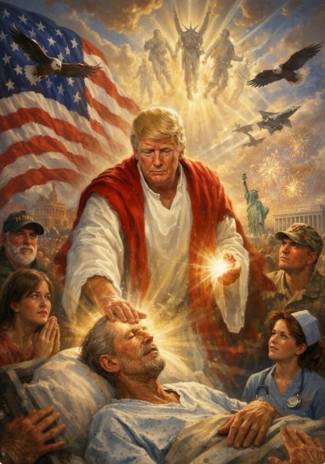 Trump was forced to delete an AI-generated image that appeared to depict him as Jesus, which critics said suggest ‘some possible narcissitic traits’