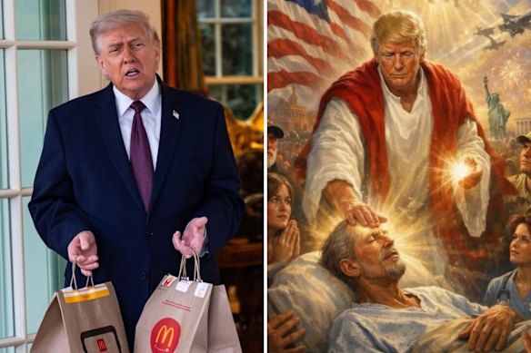 Trump deleted a social media post of an image depicting him as Jesus Christ.