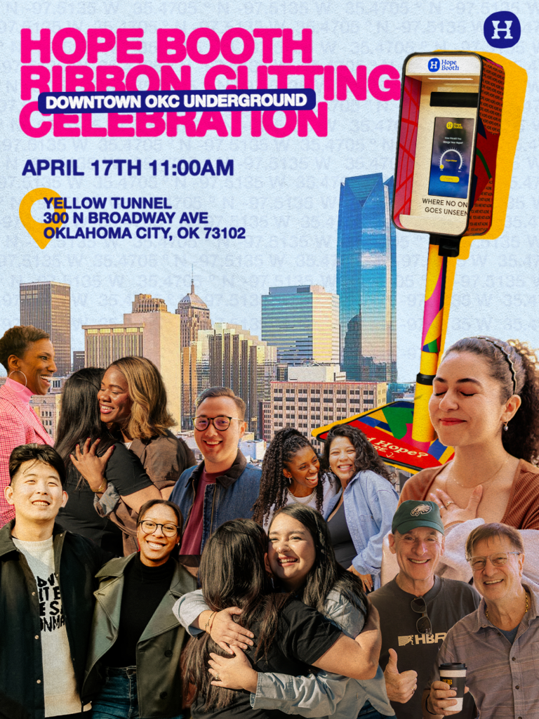 A new Hope Booth offering interactive mental health support will be installed in downtown Oklahoma City during a ribbon cutting April 17.