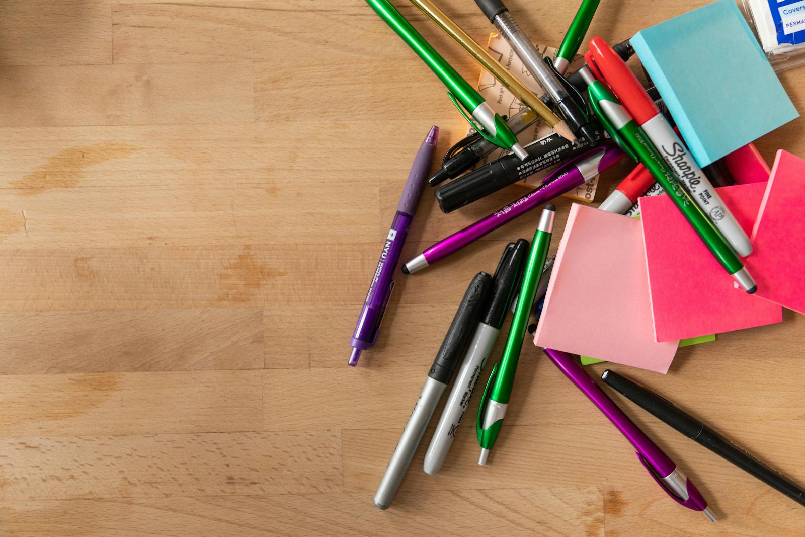 person organizing supplies