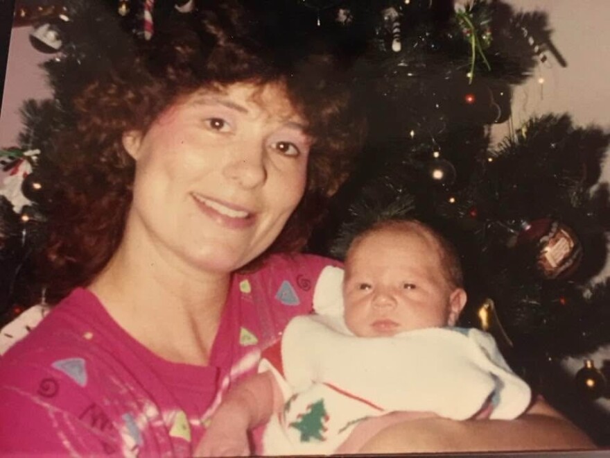 Tamara Patzer poses with her son, Richard Freshwater, when he was a baby.