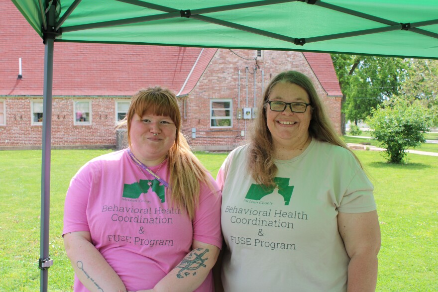 McLean County Behavioral Health Coordination Director Kelley Amigoni, right, Assistant Director for McLean County Behavioral Health Coordination Samantha Herrell, left.