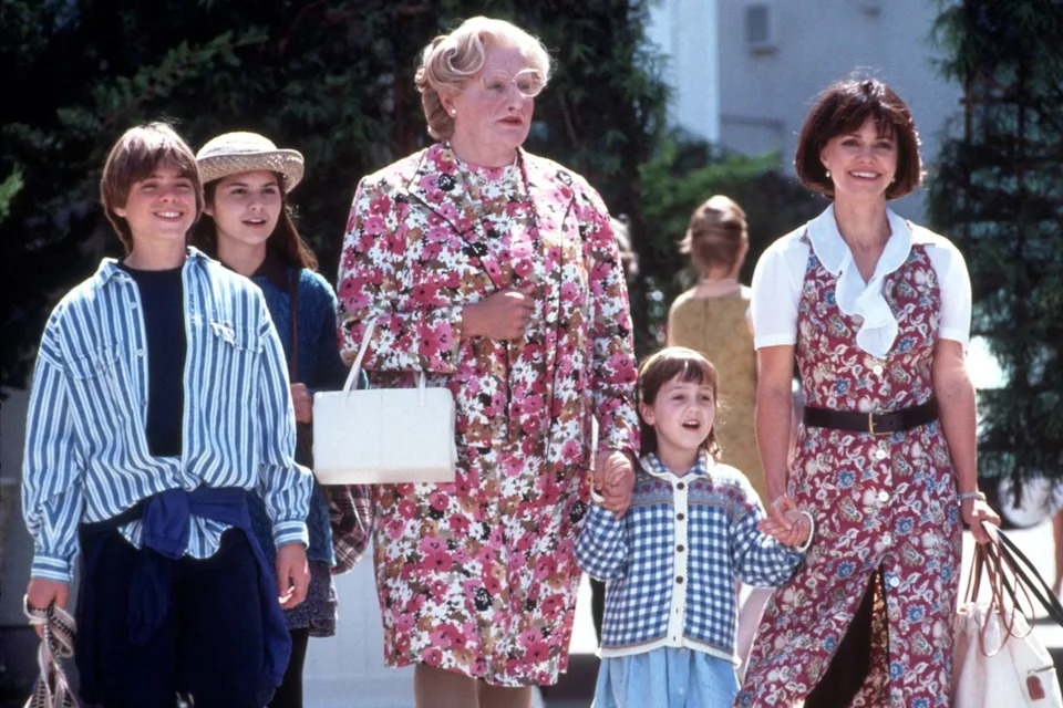 From left: Matthew Lawrence, Lisa Jakub, Robin Williams, Mara Wilson and Sally Field in ‘Mrs. Doubtfire’ (1993)Credit: Snap/Shutterstock